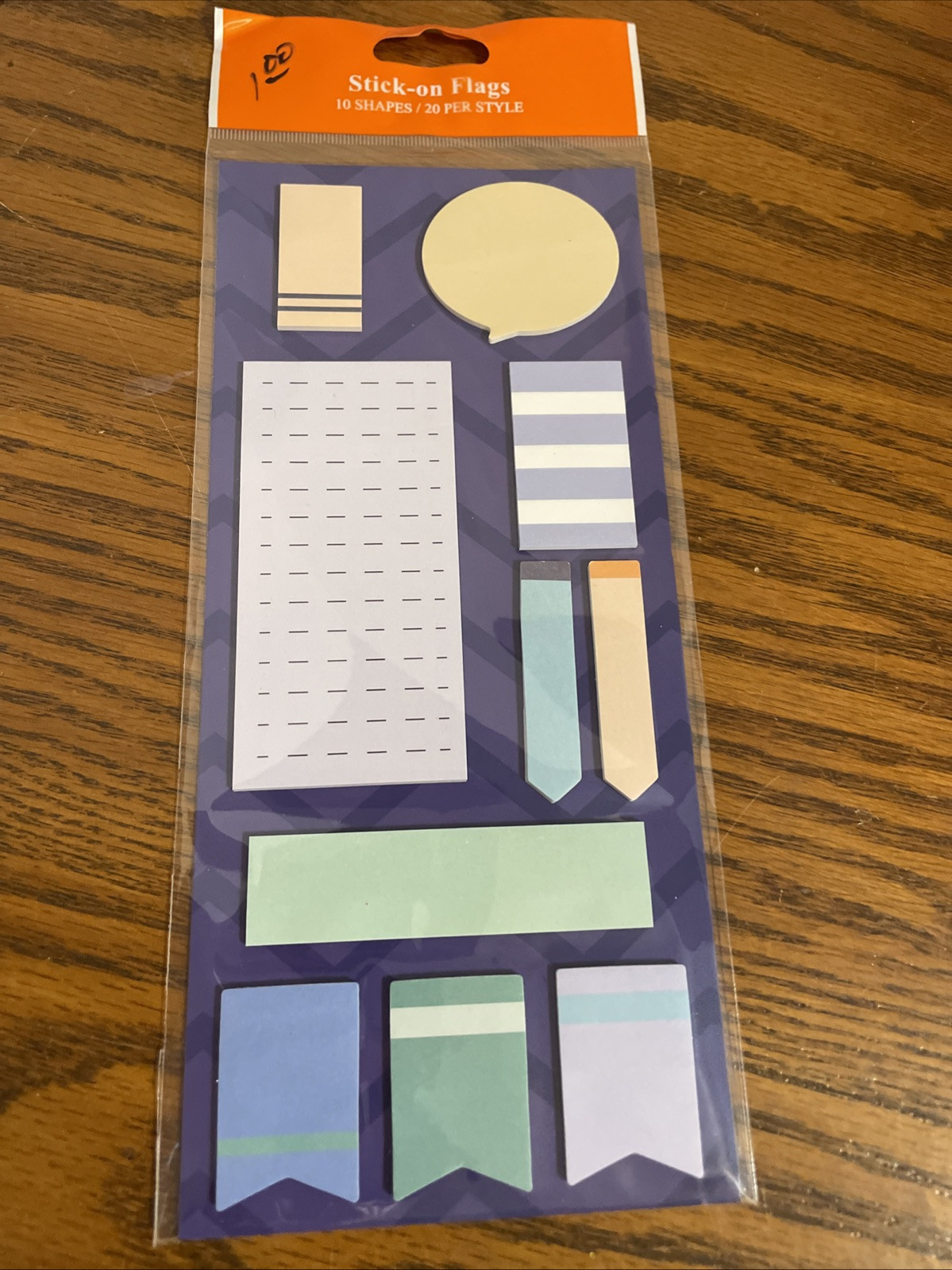 Sticky Note - Stick On Flags Shapes - Multicolor 1 Pack - Office Supplies