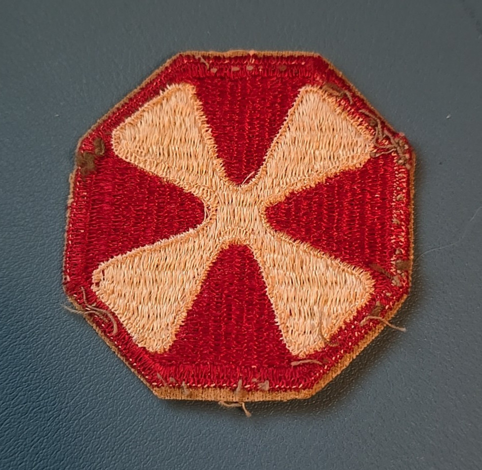 US 8th Army Command-Cut Edge-- Off Uniform Patch-----Original WWII -NO GLOW