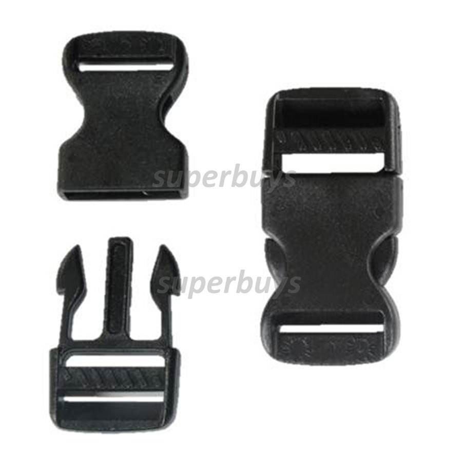25mm Black Plastic Side Quick Release Buckle Clip – Belt Strap Backpack Bag RE