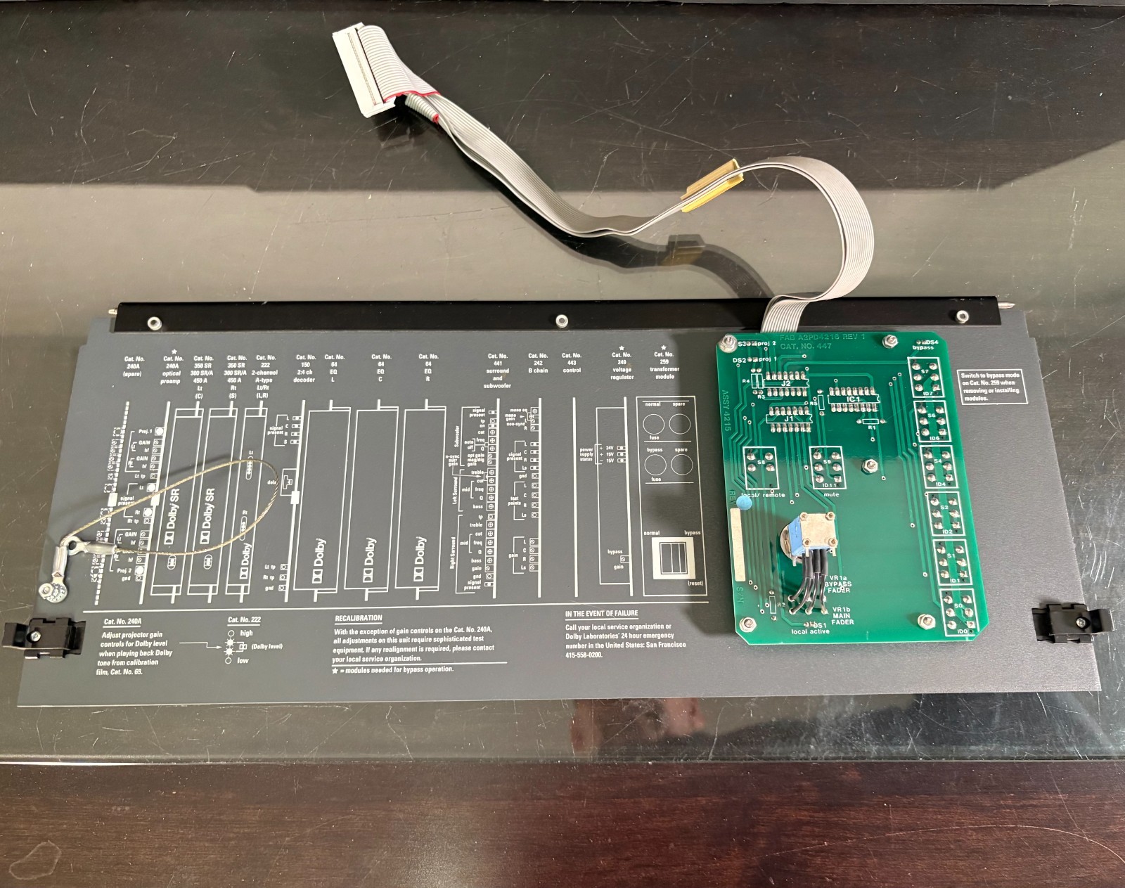 Dolby Model CP65 Cinema Sound Processor ~ Replacement Front Control Panel 447