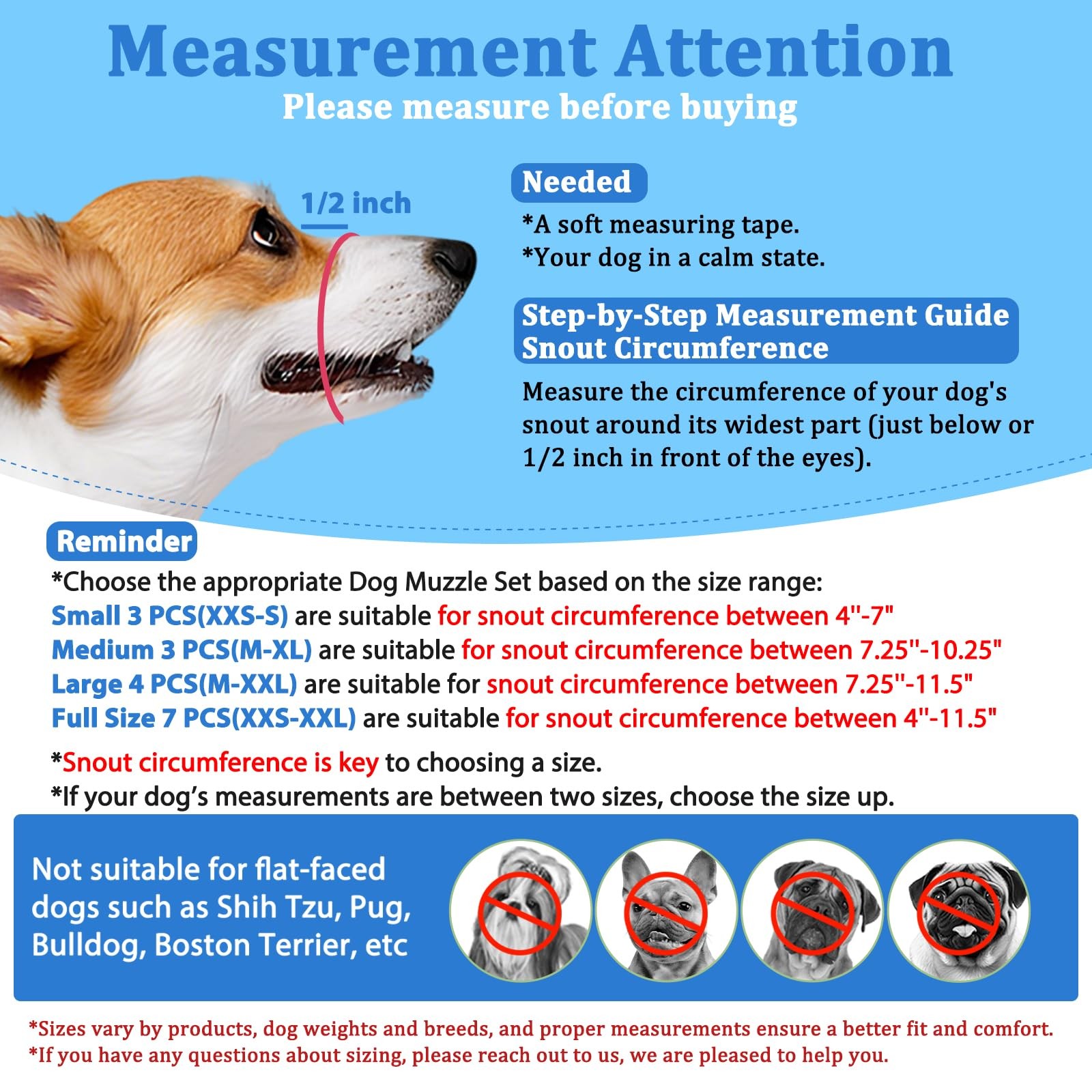 Dog Muzzle Suits for Small Medium Large Dogs Mesh Muzzle Pack for Dogs Anti B