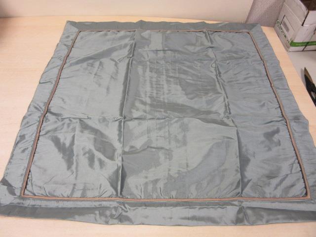 JCPenney Home Collection Silky Euro Sham Bluish Gray & Khaki NEW!