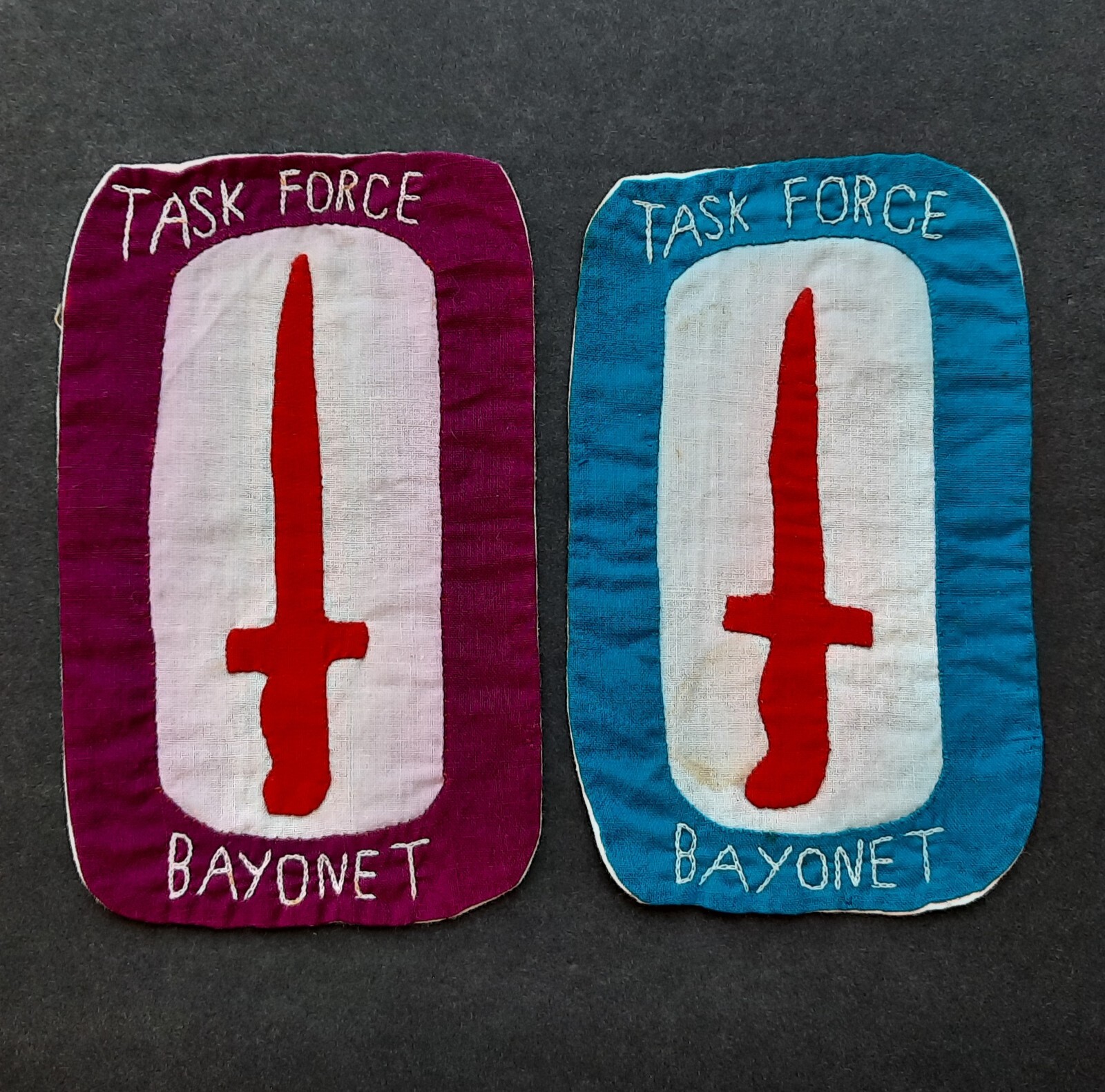 193 Infantry Patch Lot Task Force Bayonet Op Just Cause Panama Mola Chain Stitch