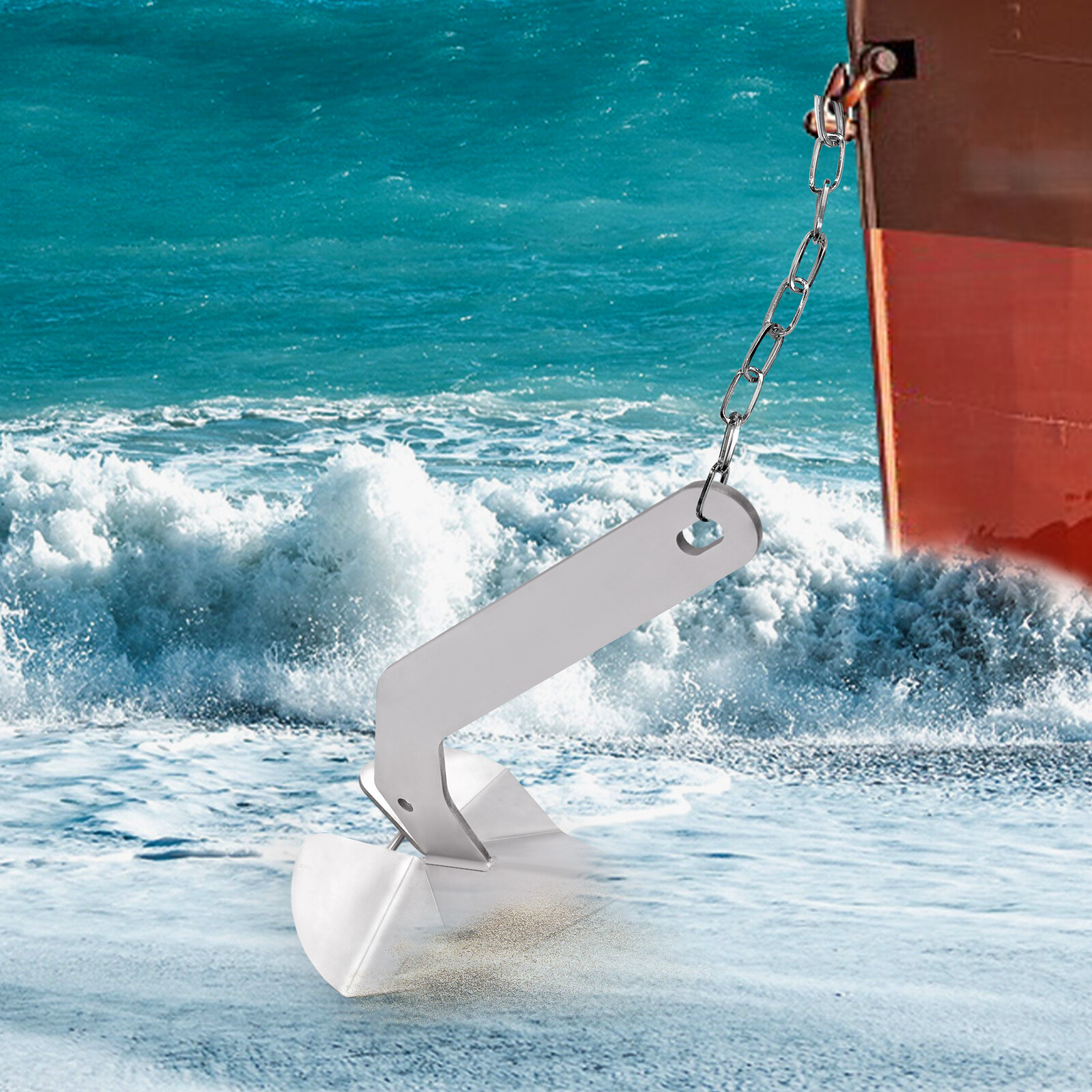 New 32 lbs Marine Stainless Steel Delta/Wing Boat Anchor 15 kg