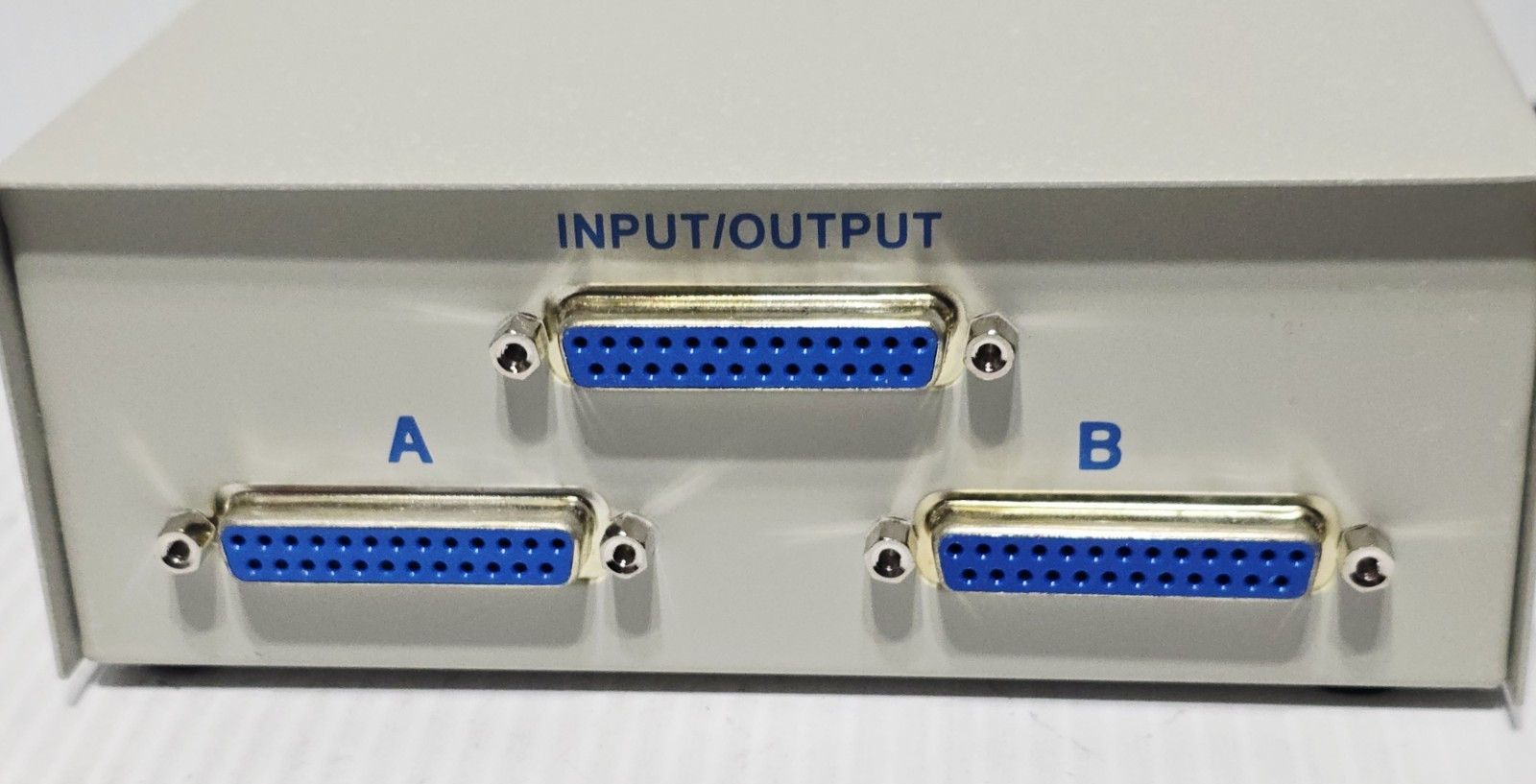 Manual DB-25 A/B Data Switch Box - Parallel Port Selector -Power-Free, Untested