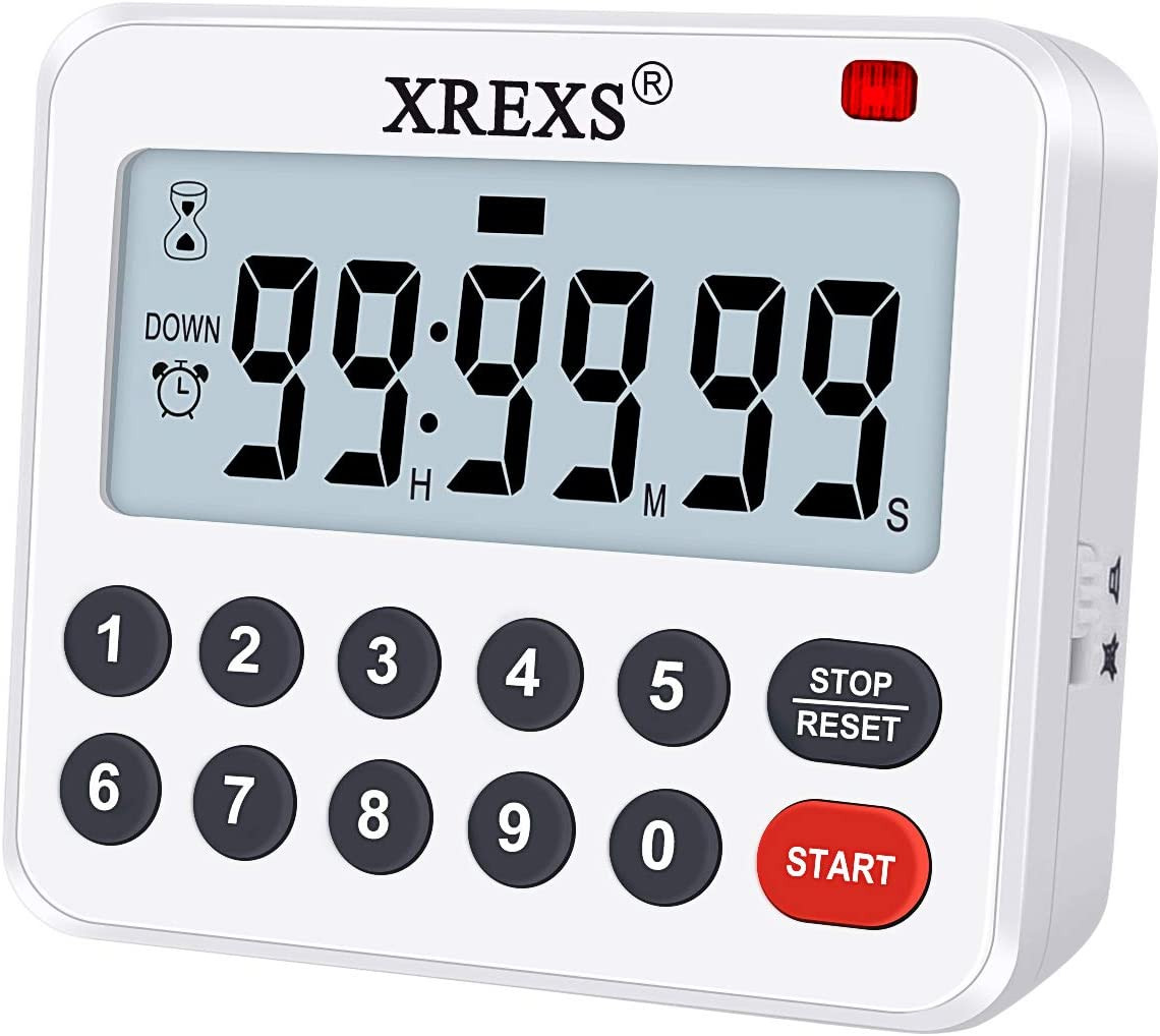 Digital Kitchen Timer Magnetic Countdown up Cooking Loud Alarm and Mute Optional