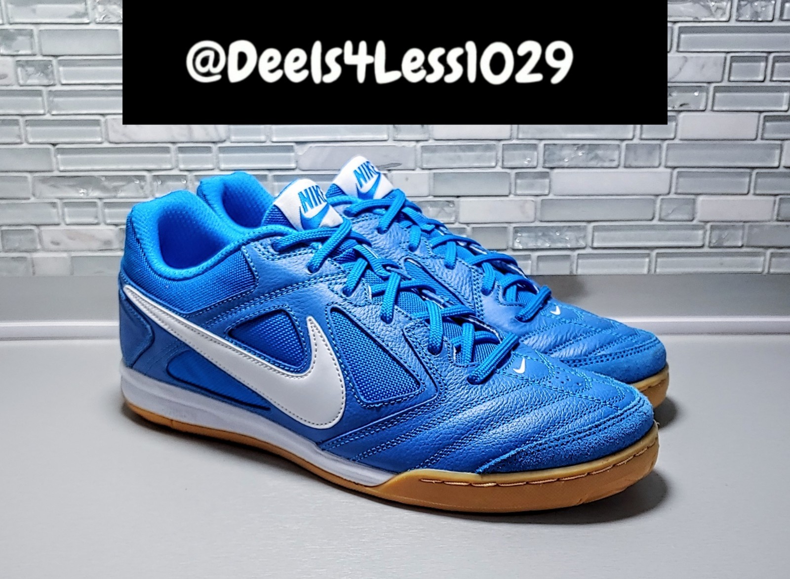 Nike Gato Turf Soccer Mens Photo Blue Gum Brown White HQ6019-400
