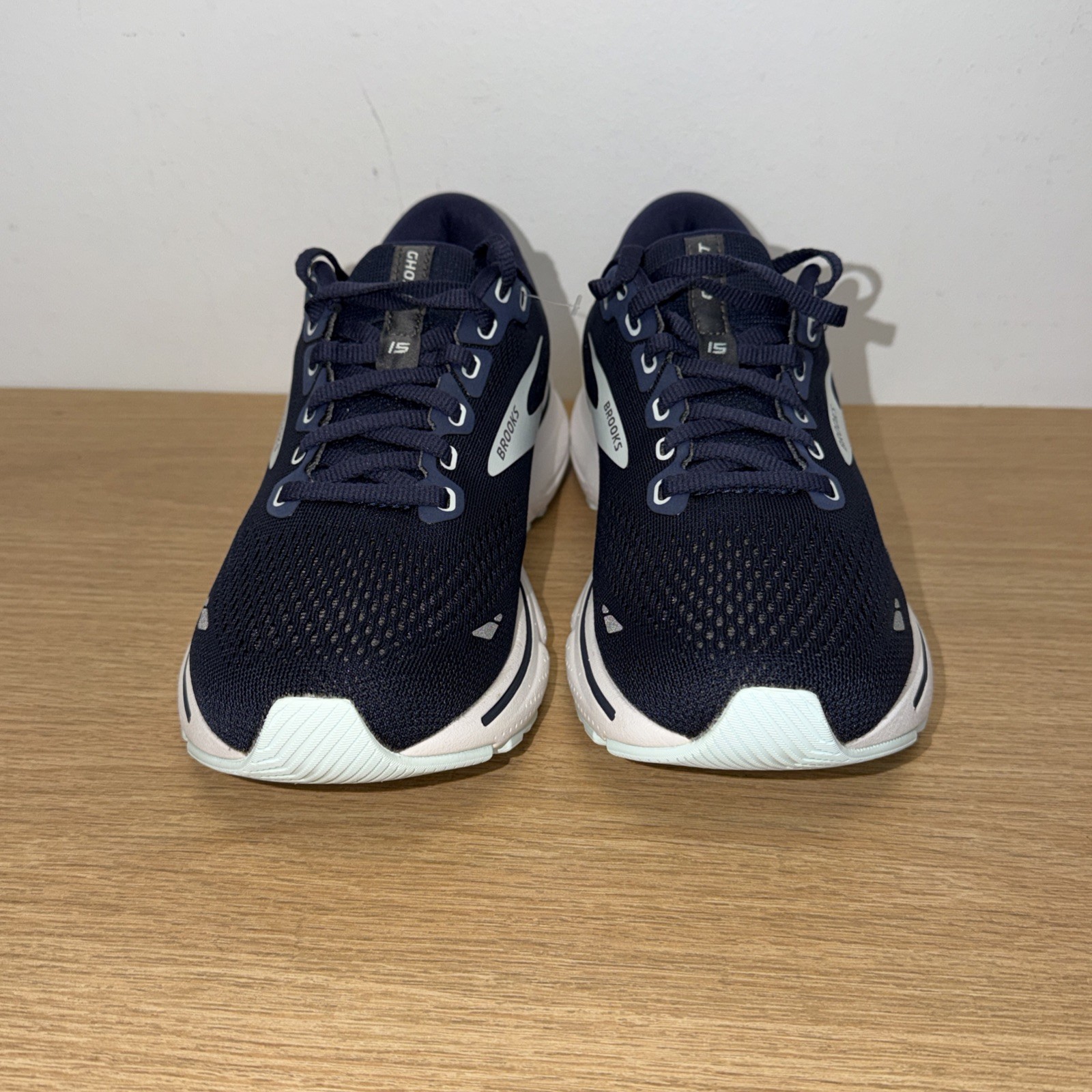 Brooks Ghost 15 Womens Shoes Size 7.5 Navy Blue Running Sneakers 1203801B450