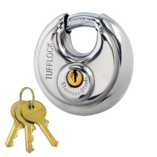 Tufflock 70 Mm 2-3/4" Round Stainless Steel Padlock