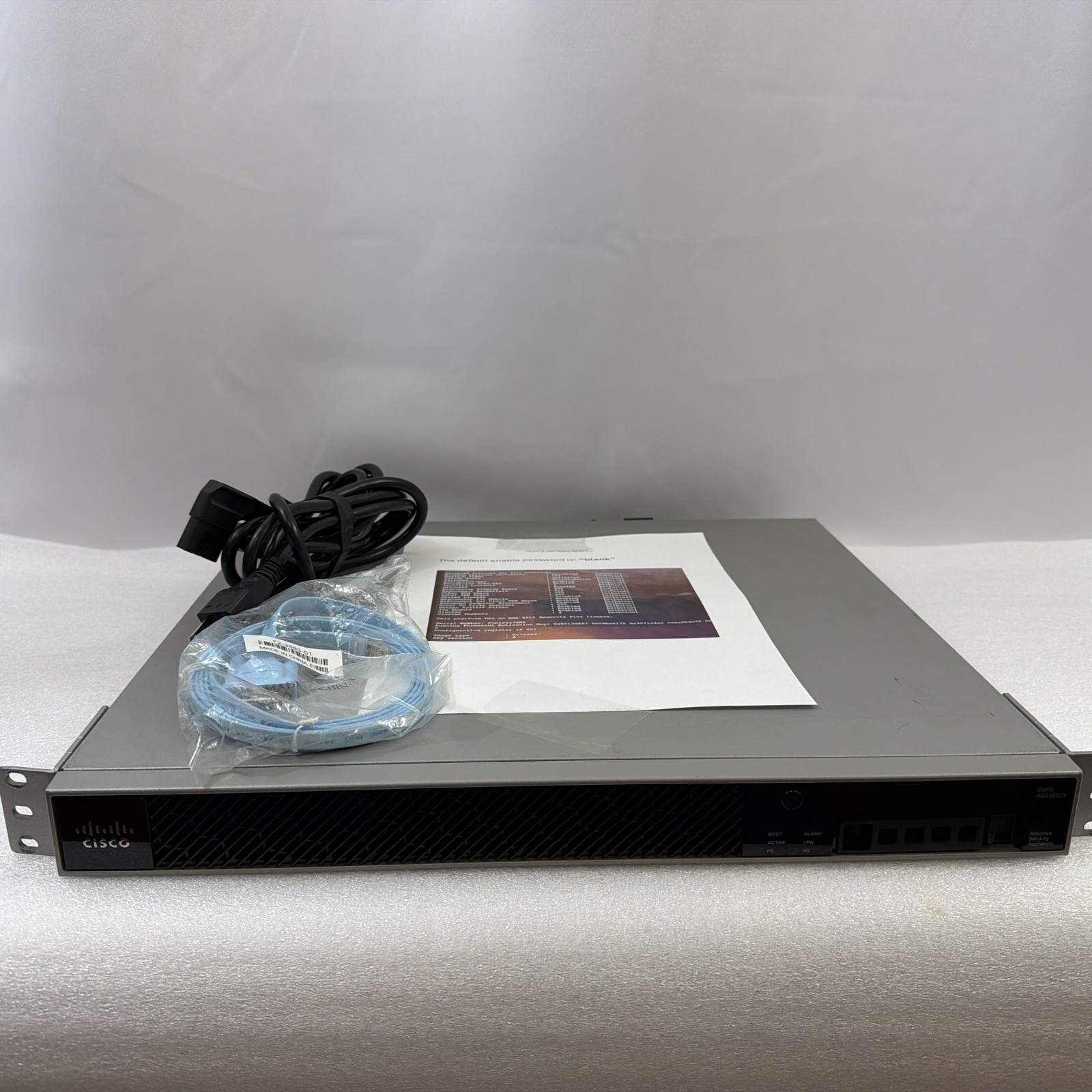 Cisco ASA5512VPN-ASA 5512-X w/250 AnyConnect And Mobile. Security Plus License.