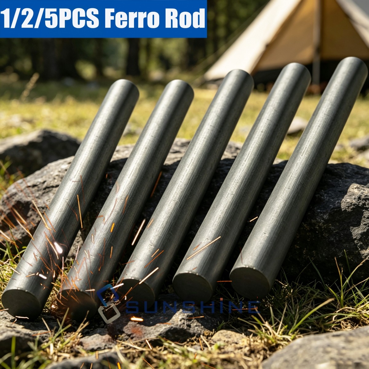 Outdoor Survival Striker Ferrocerium Flint Fire Starter Magnesium Ferro Rod Camp