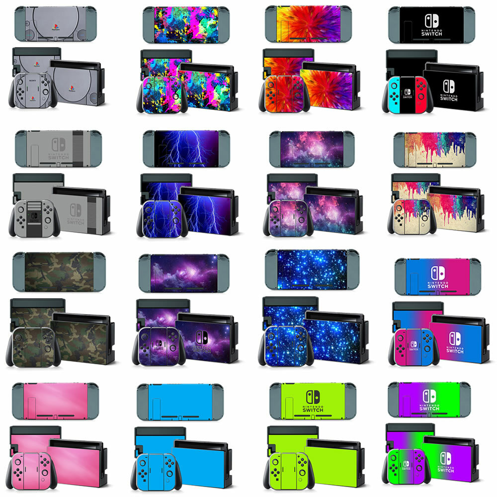 Vinyl Decal Skin Sticker for Nintendo Switch Joy-con with full Screen Protector