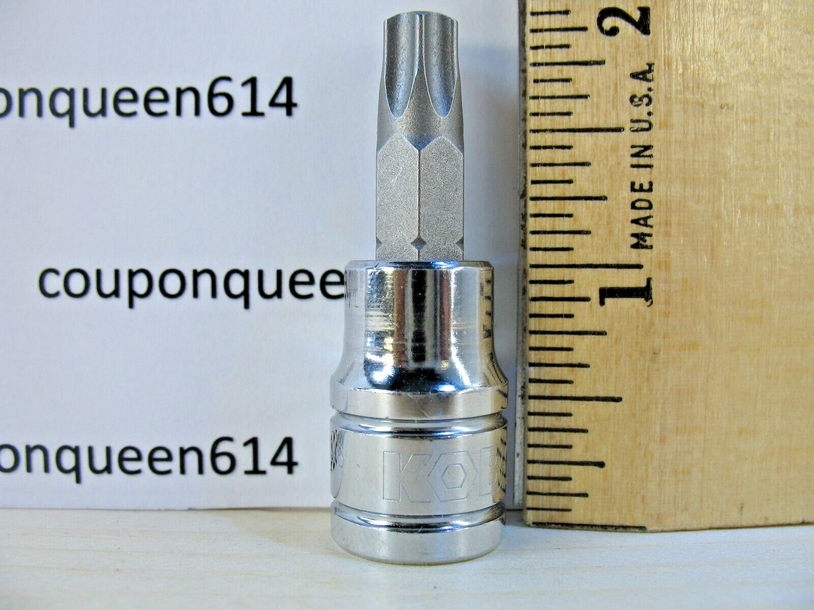 Kobalt 338196-0622, 3/8" Drive Tamper Proof Torx Bit Socket TT45 - Brand New