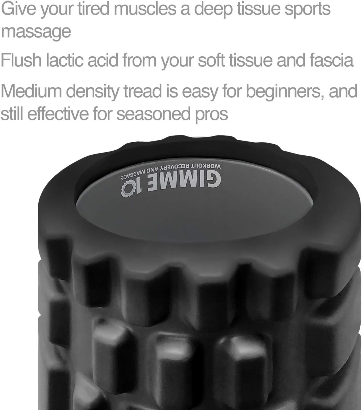 Pro-Precision 3-Zone Medium Foam Roller for Muscle Recovery & Mobility