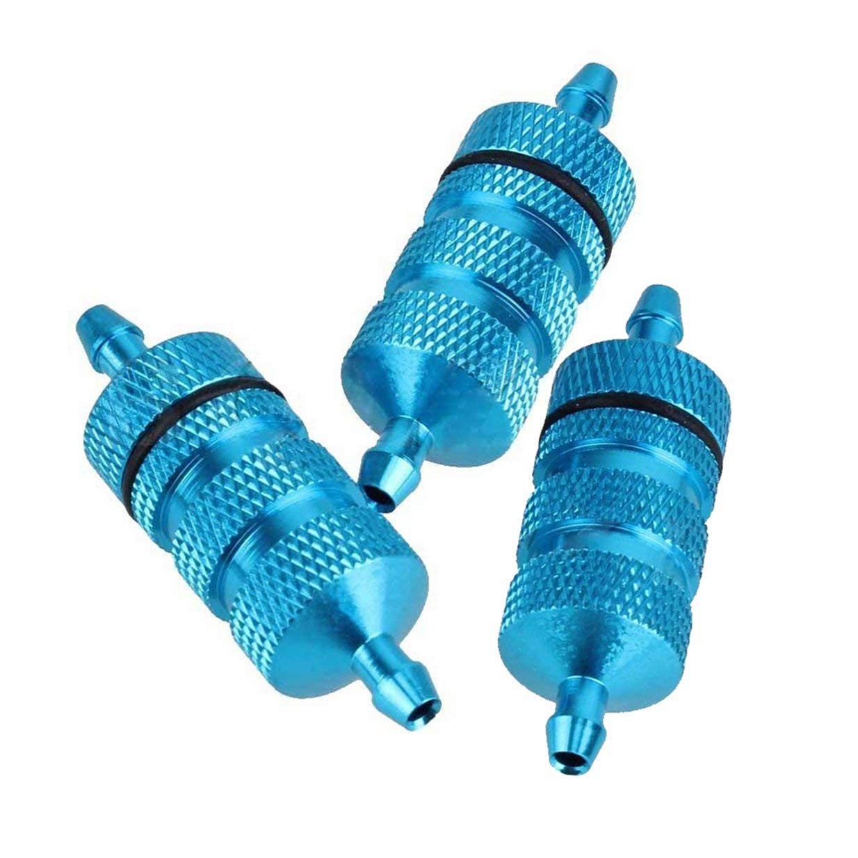 ShareGoo 3PCS RC Aluminum Nitro Fuel Filter Compatible with HSP Traxxas Blue
