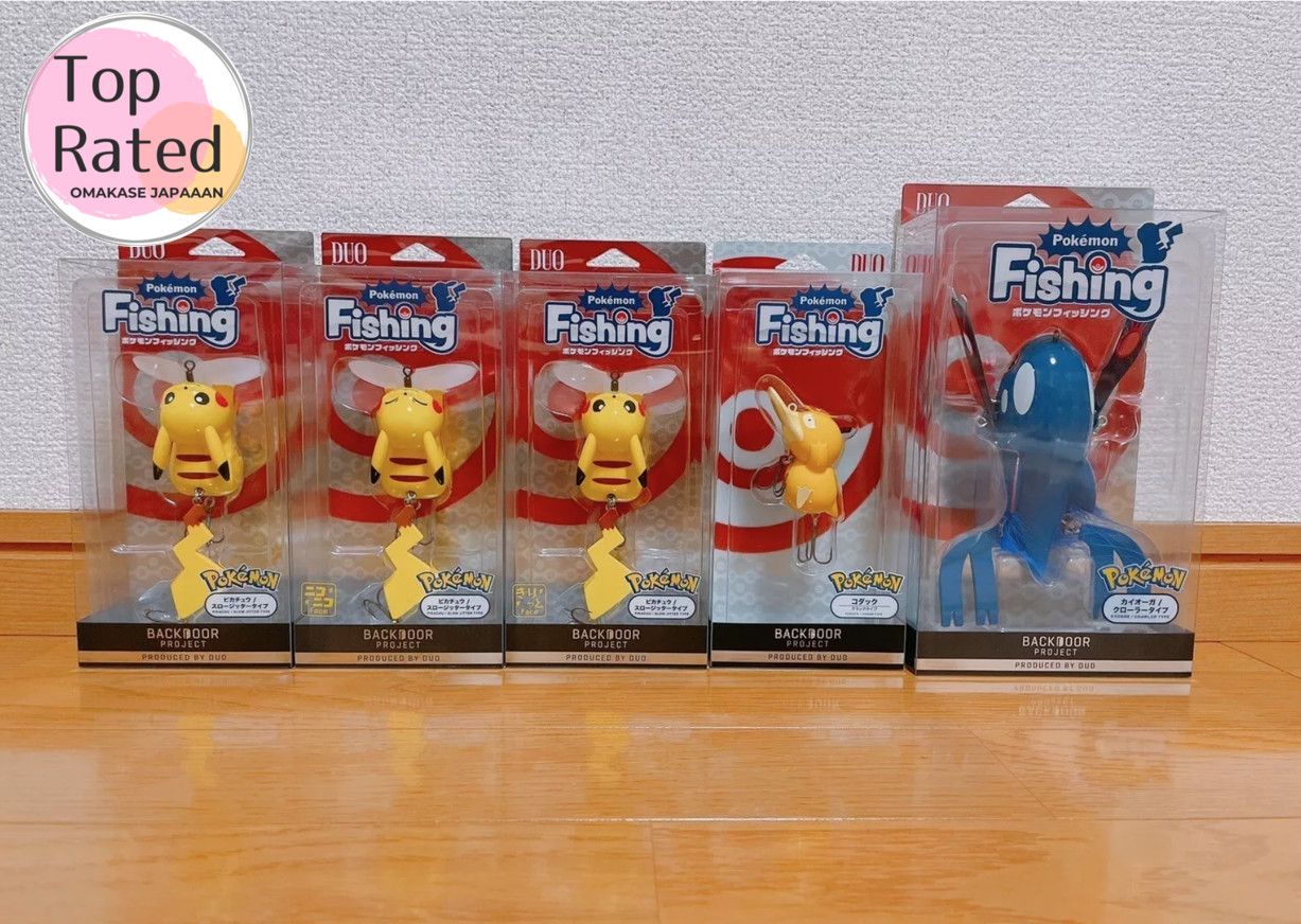 Pokemon Fishing Lure Set - 3 types of Pikachu & Kyogre & Psyduck NEW Japan