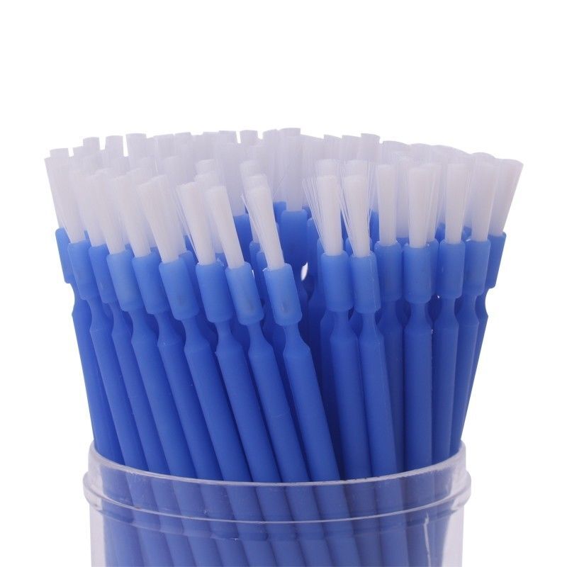 100 Pcs/Pack Dental Bendable Long Shank Use Disposable Micro Applicator Brush