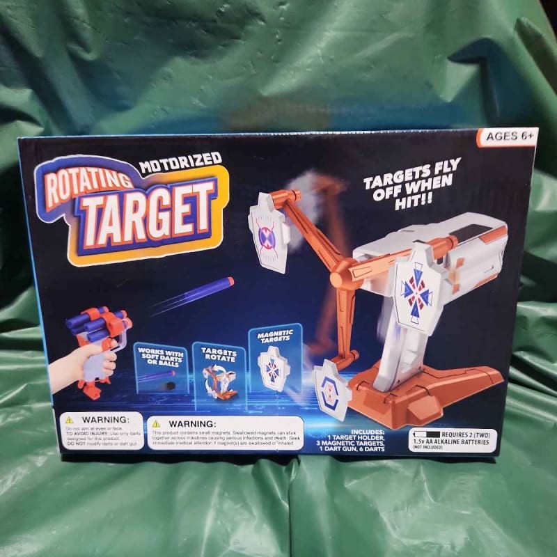 Motorized Rotating Target Magnetic Dart Game W/ Darts Ages 6+