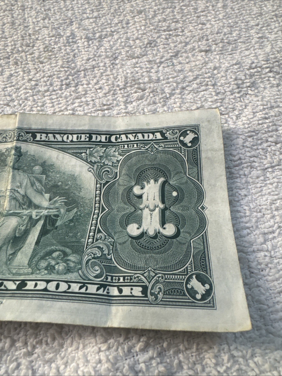 Vintage 1937 Canada One Dollar Banknote