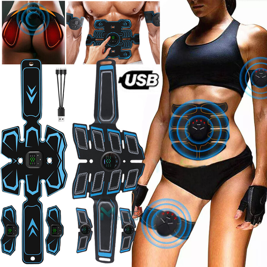 Electric Muscle Toner Machine ABS Toning Belt Simulation Fat Burner Fitness Belt