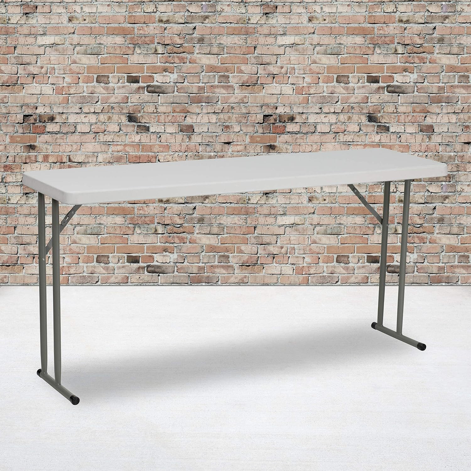 Kathryn 5-Foot Granite White Plastic Folding Training Table & Elon 2.85-Foot Squ