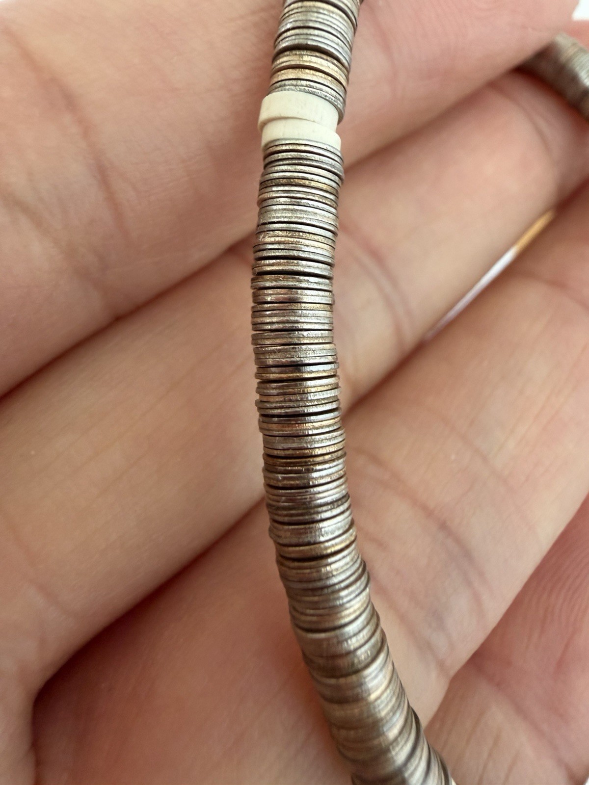Beautiful Unique Tiny Discs Beaded Elastic Bracelet B5