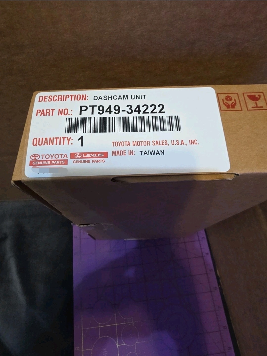 Genuine Toyota Dashcam (2022 + Tundra) (2023 + Sequoia) (2024 + Grand Highlander