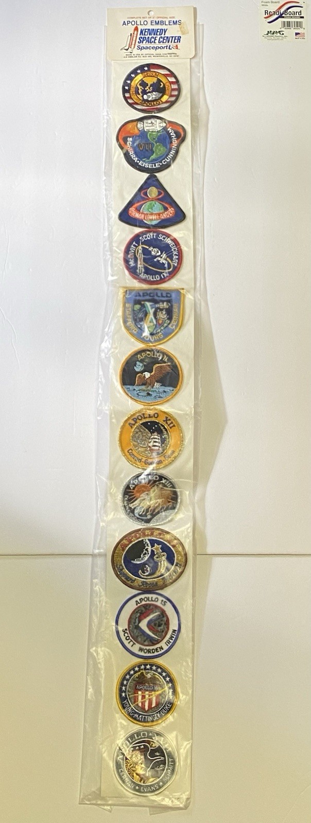 Vintage Kennedy Space Center Visitor Center Apollo Emblems 3”Set Of 12 NASA USA
