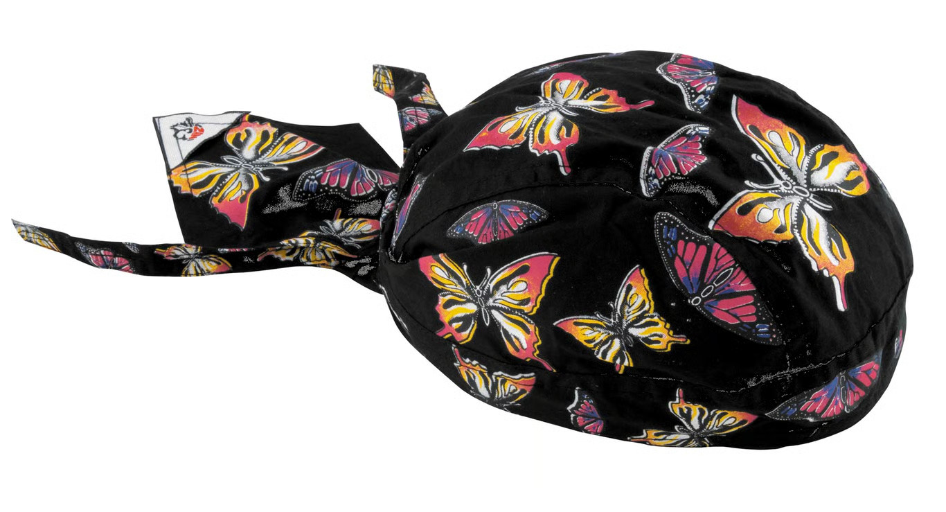 Zan Headgear FlyDanna Mixed Butterflies Bandanna Z336 Mixed Butterfly Cotton