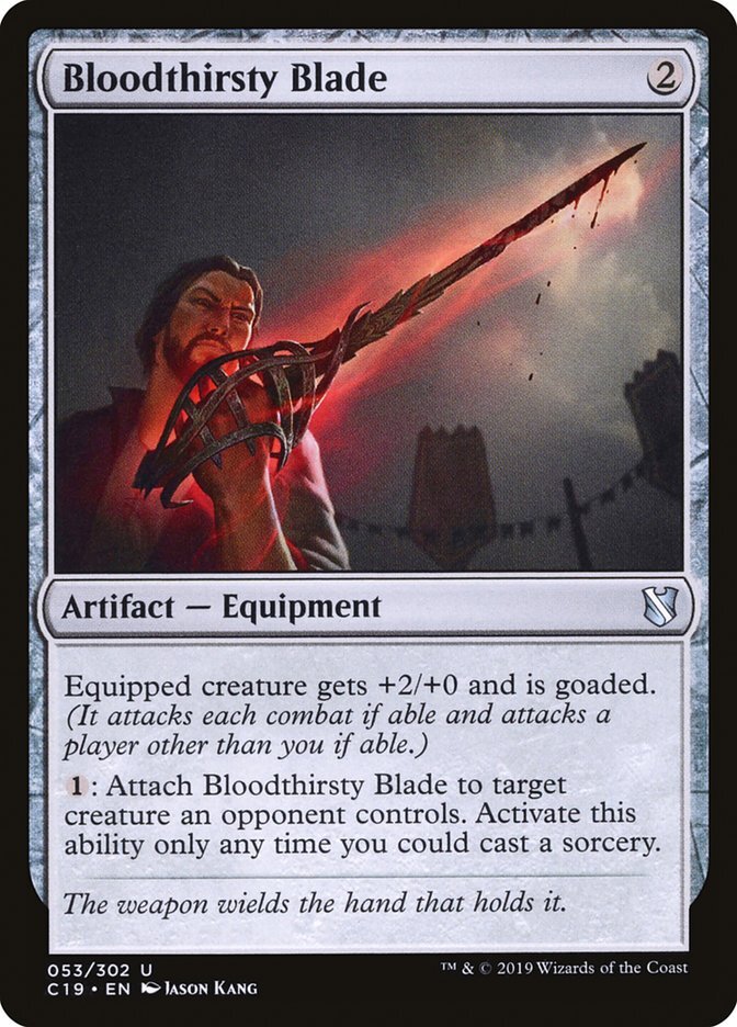 Bloodthirsty Blade [Commander 2019] Magic MTG