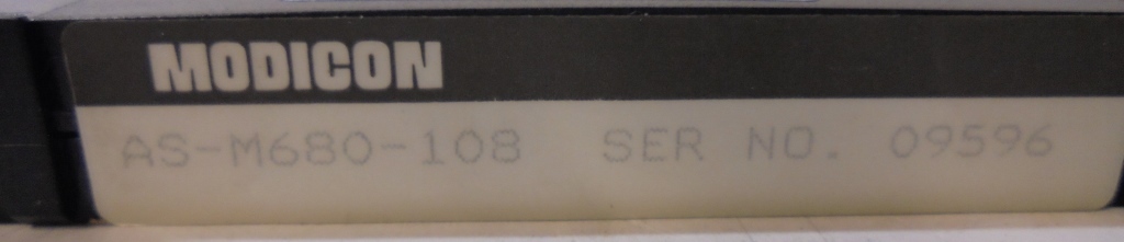 MODICON MEMORY MODULE, AS-M680-108, EXECUTIVE CARTRIDGE ASSEMBLYM 09596