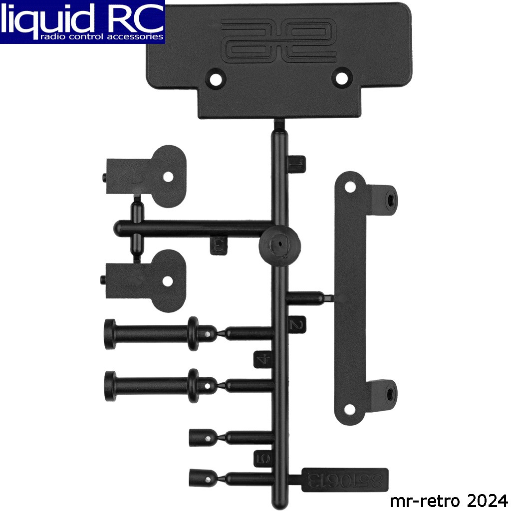 Associated 7814 RC10T Front Bulkhead Bumper And Body Mounts Black