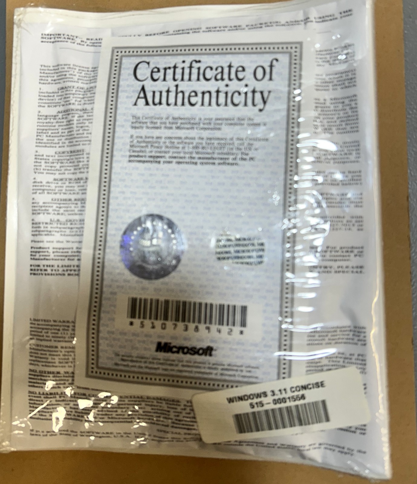 Microsoft WINDOWS 3.11 * Unopened!*