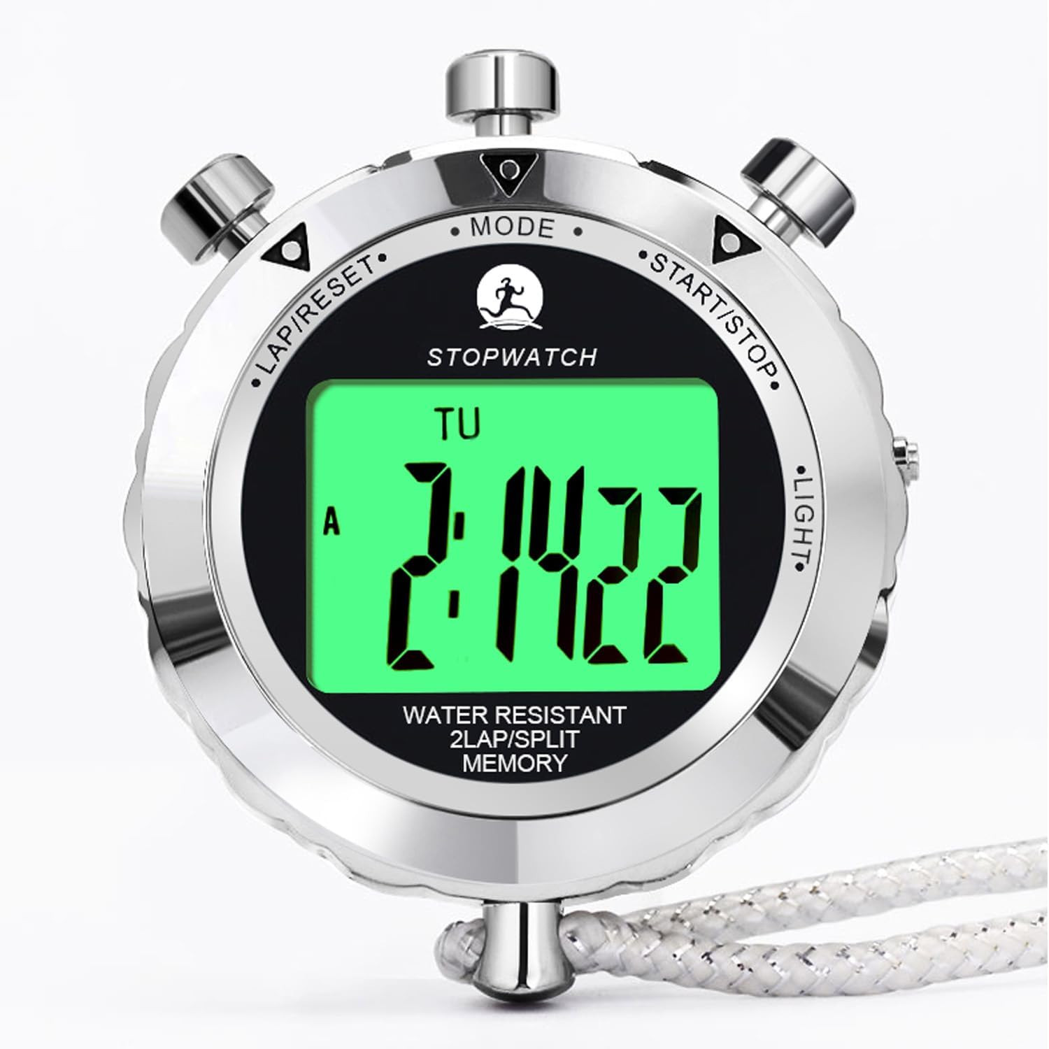 Stopwatch, Metal Stop Watch for Sports 10/100/400 Laps, Stopwatches Timer for Co