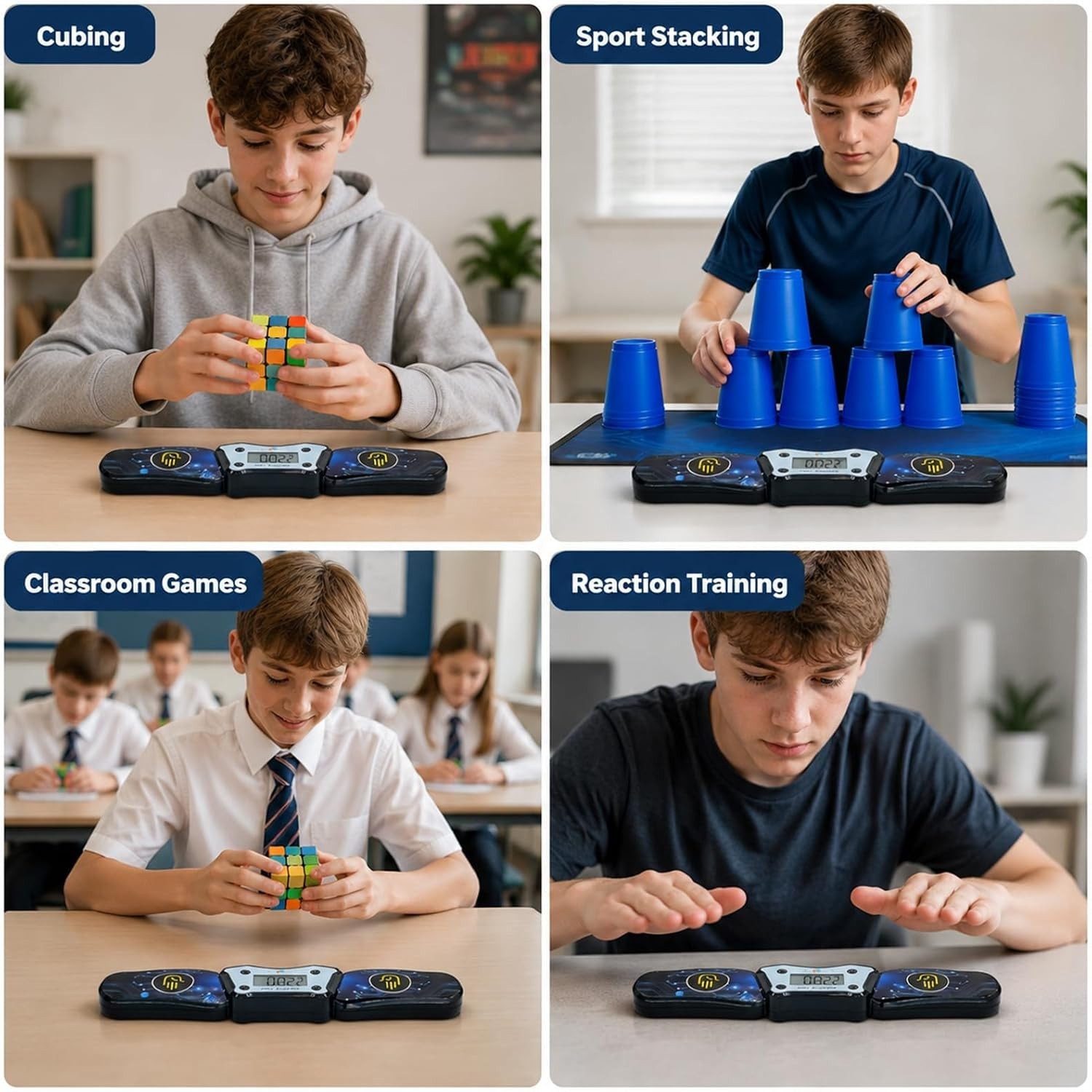 Speed Cube Competition Timer, High Precision Touch Control Timer for Speed Tr...
