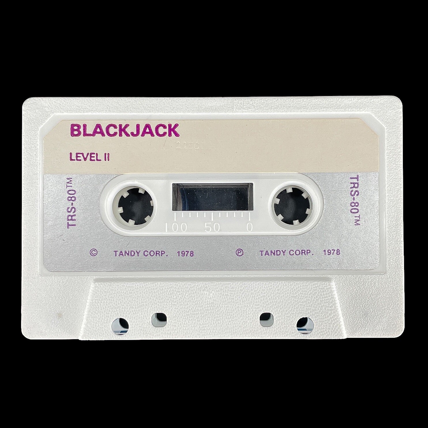 TRS 80 Blackjack Backgammon Tape TRS-80 Level 2 Tandy Corp S128 USED