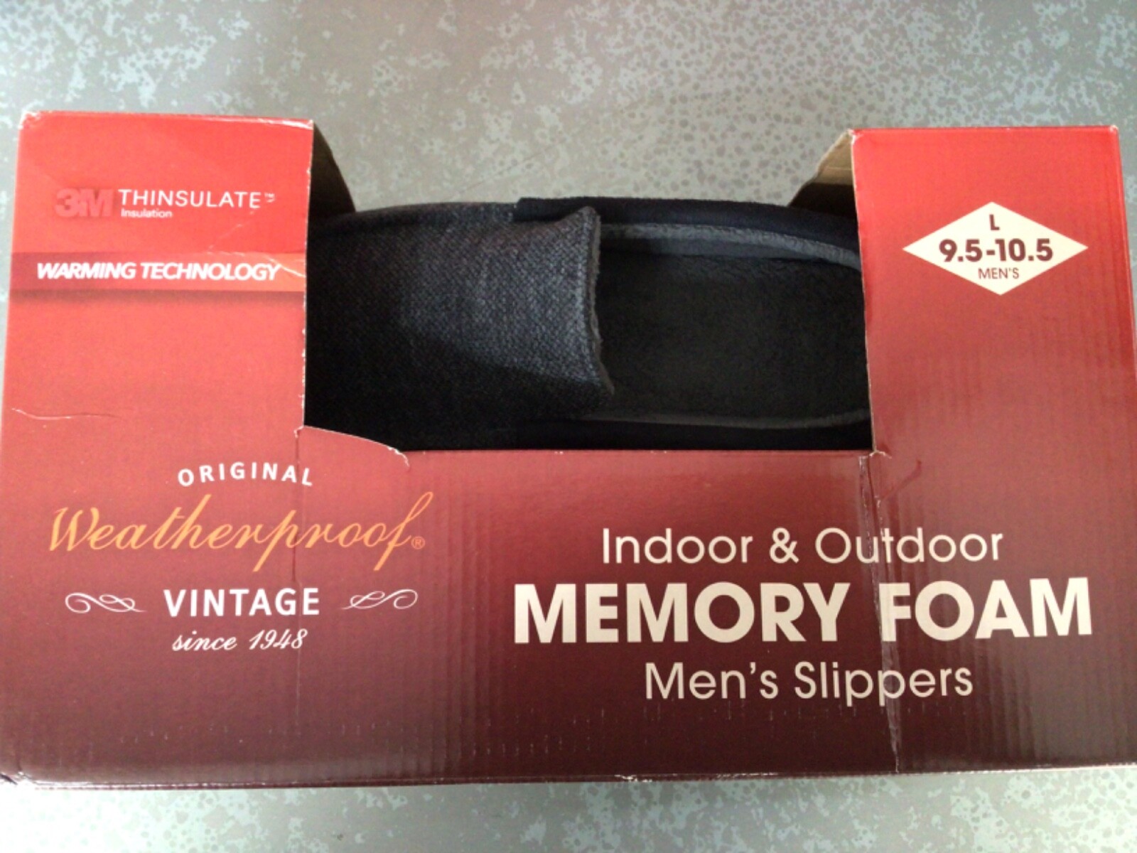 3M Thinsulate Memory Foam Indoor/outdoor Slippers Vintage Weatherproof 9.5-10.5