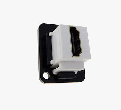 PROCRAFT LY-421 HDMI Feed-Thru D Type Panel Mount Connector BLK w/ WHT