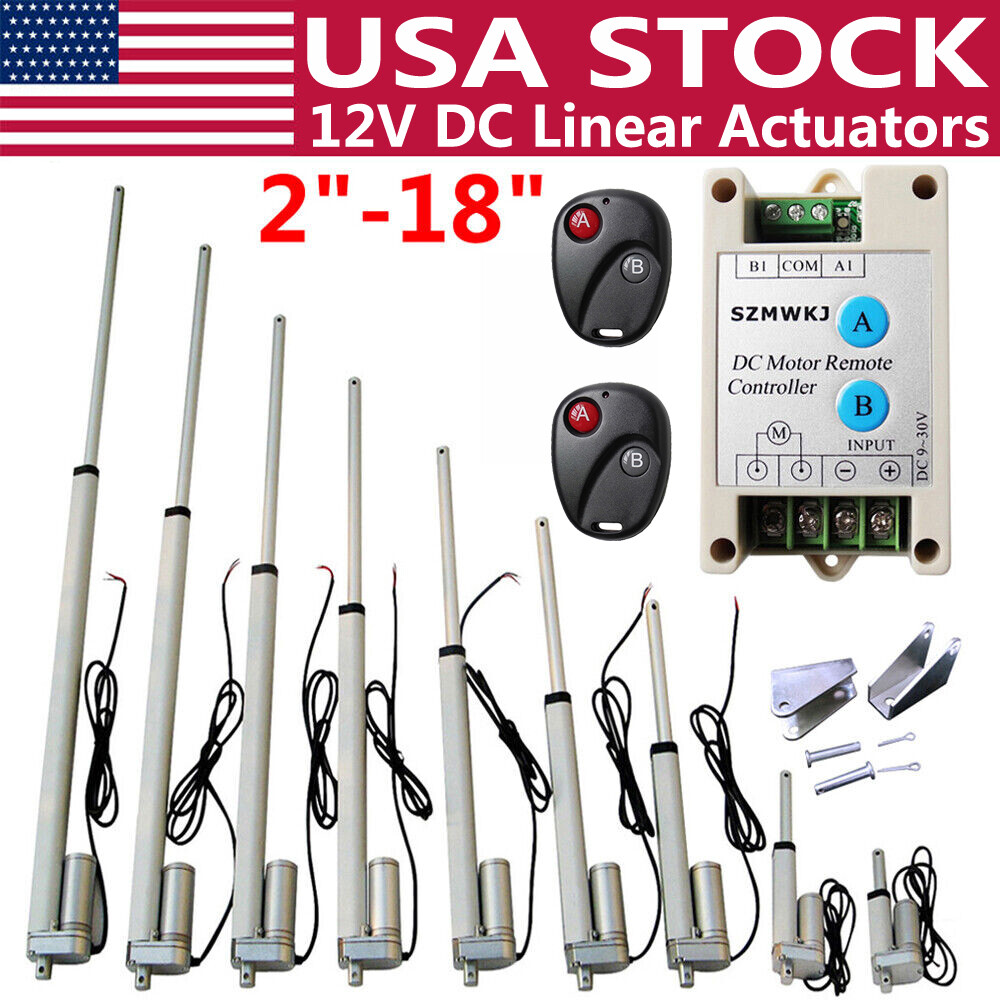 220lbs/330lbs 2"-18" In Electric Linear Actuator Heavy Duty 12V Putter Motors DO