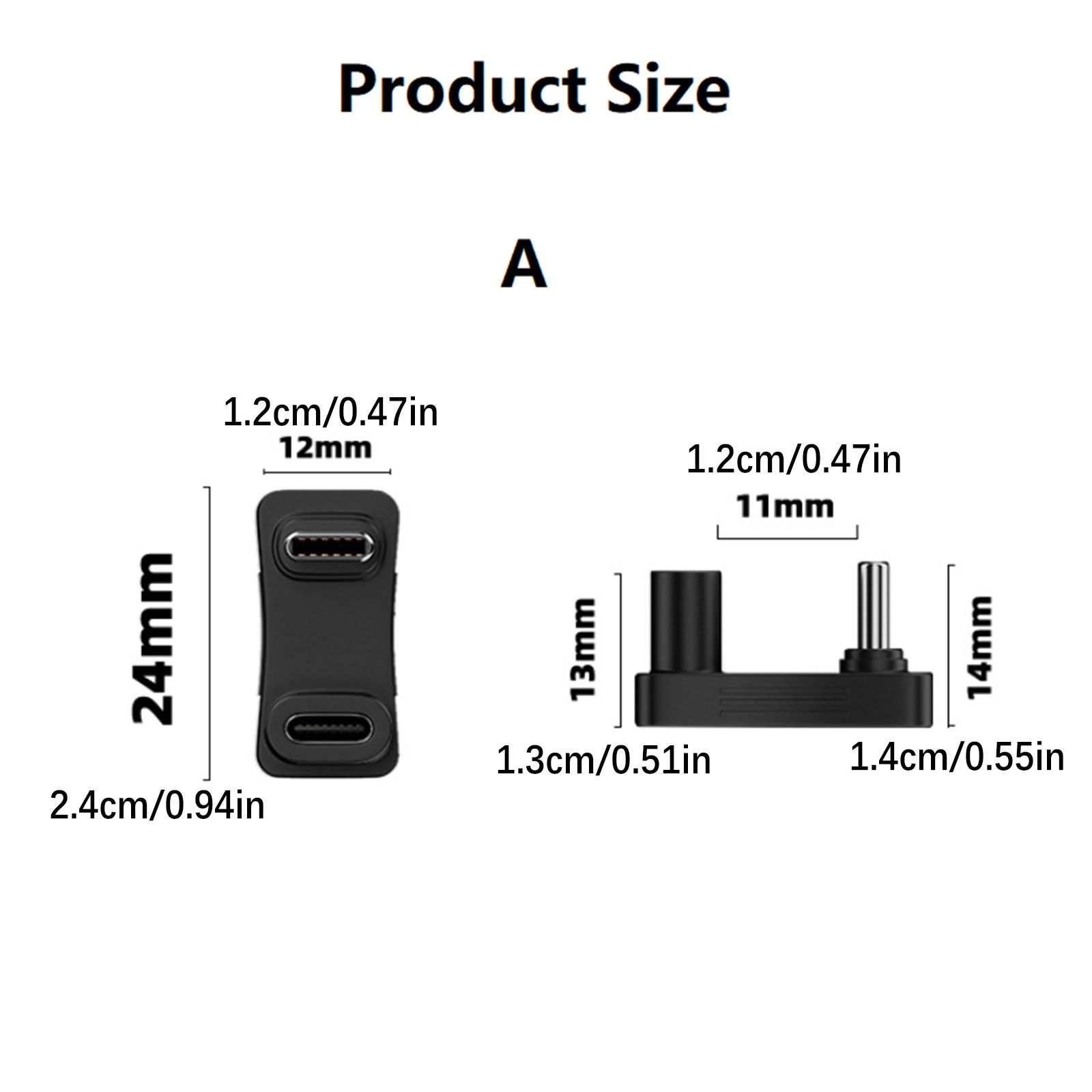 Type-C Female To Type-C Male Widening U-Shaped Adapter For Steam Deck Console ss