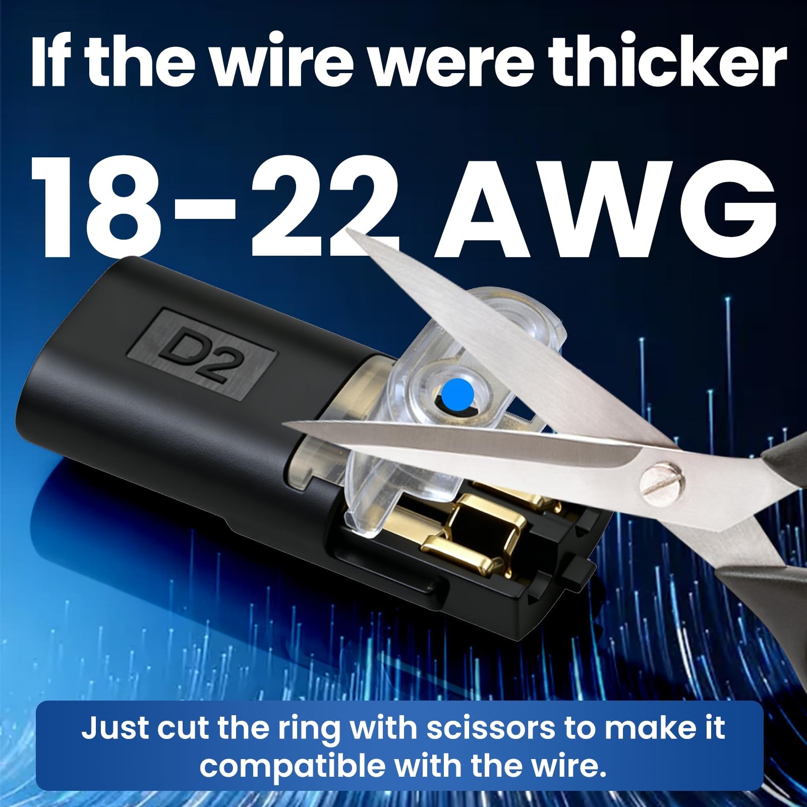 20Pcs Low Voltage Wire Connector Double Wire Plug In Connector w/ Locking Buckle