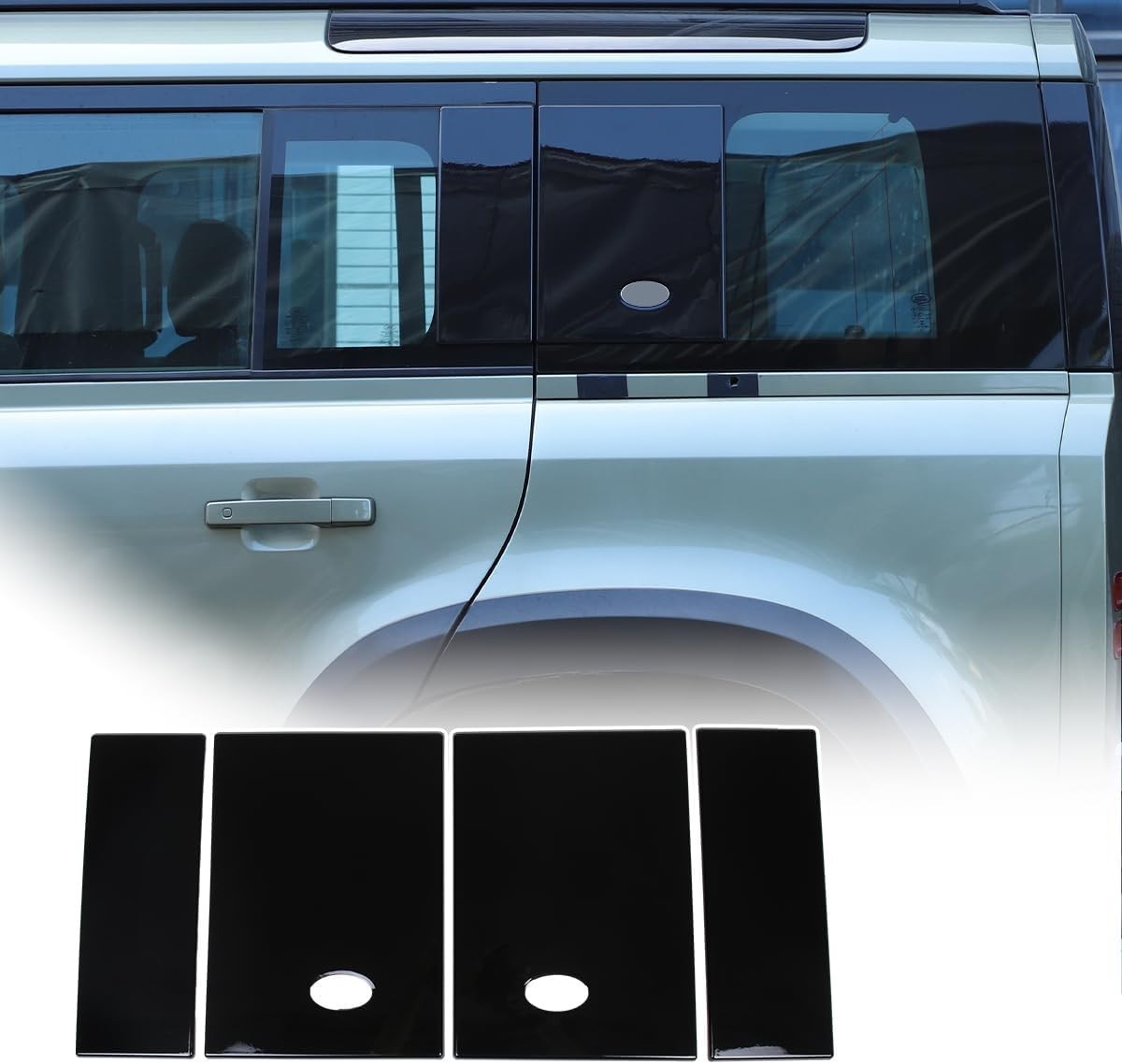 Car Rear Window Glass Decor Cover Compatible with Land Rover Defender 110 130...