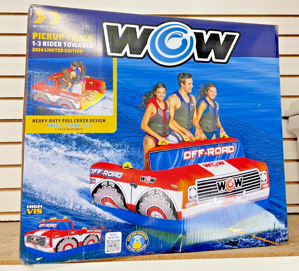 WOW Watersports 3 Person Towable Pickup Truck Tube (22-WTO-3931)