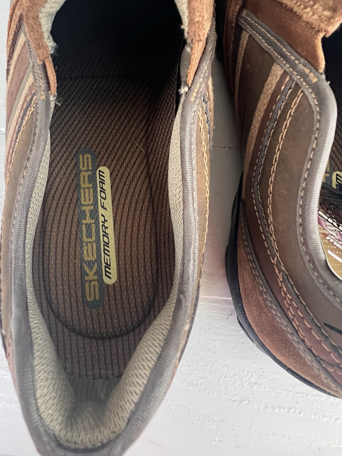 Skechers Men Diameter Zinroy SZ 12 Leather Shoes 64275 EW CDB Brown Size