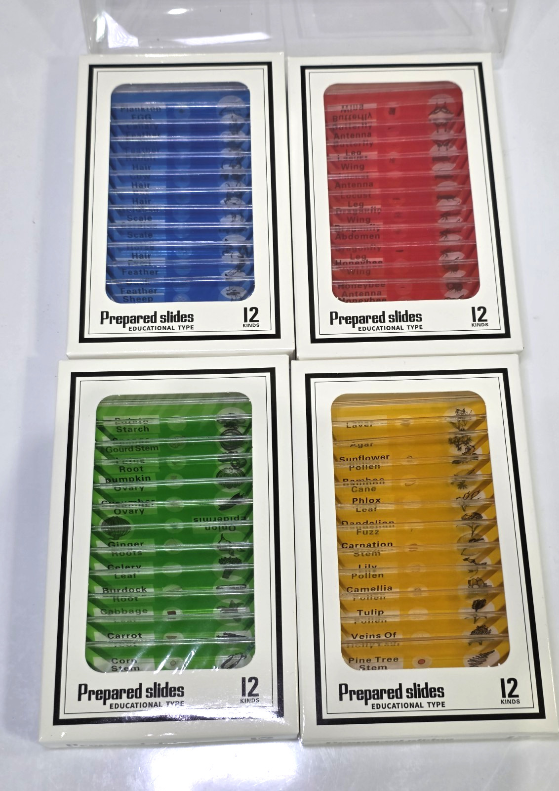 DIY SCIENCE 48 Prepared‎ Microscope Slides Educational Type - NIB