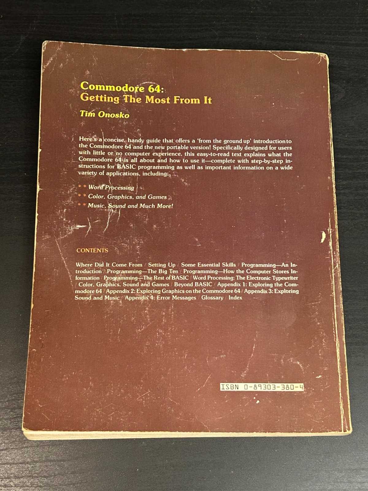 Commodore 64 Getting The Most From It Book Tim Onosko