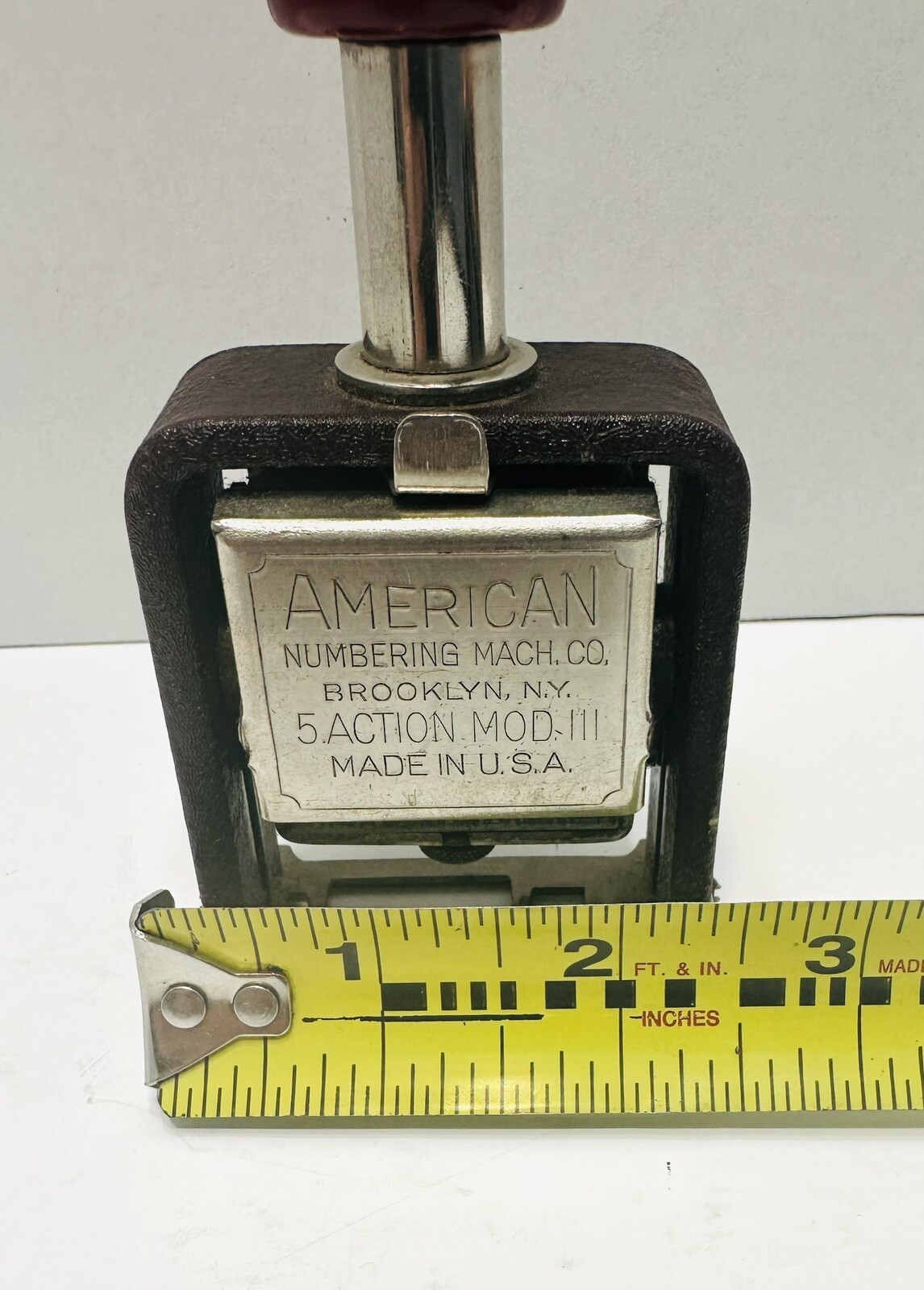 Vintage American Numbering Co. Numbering Machine Model 111