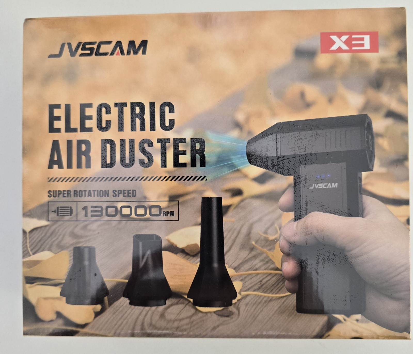 JVSCAM Compressed Air Duster - Electric Air Duster with Brushless Motor  - NIB