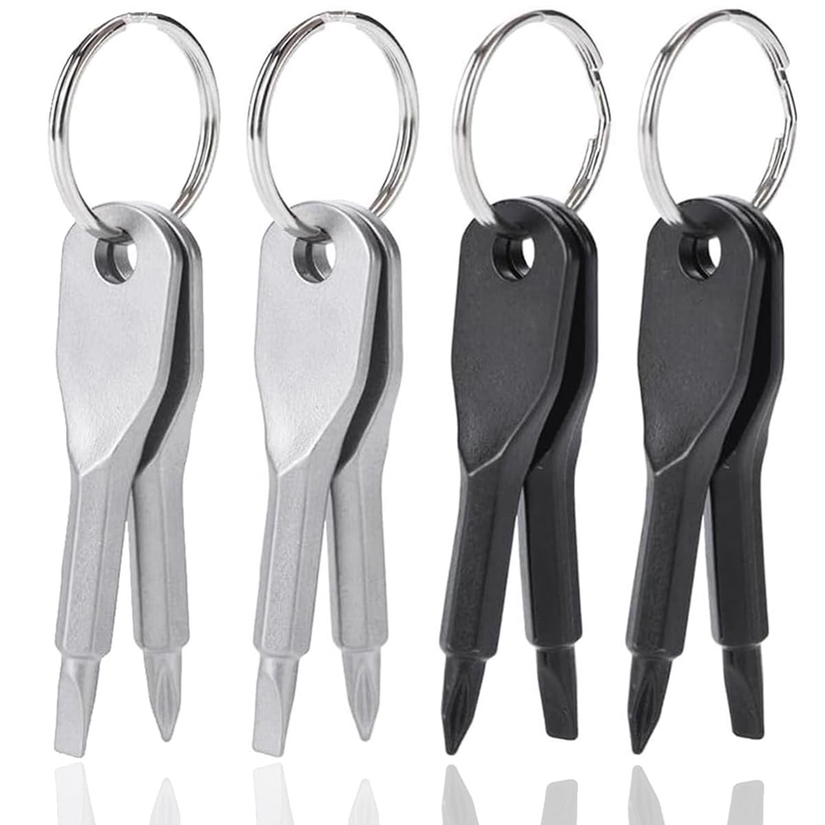 8Pcs Keychain Screwdriver Set, Small Flat Phillips Head Screwdriver Kit Mini ...