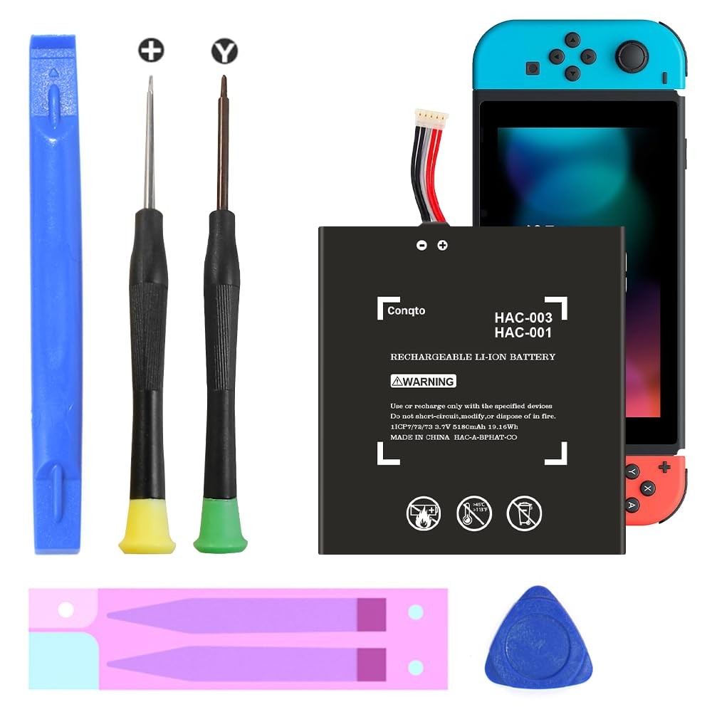 (5180mAh) 2026 Upgrade High Capacity Battery Replacement for Nintendo Switch ...